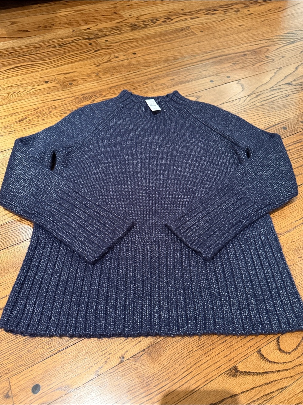 NWT Talbots sz S Navy Silver Lurex Luxe Sweater